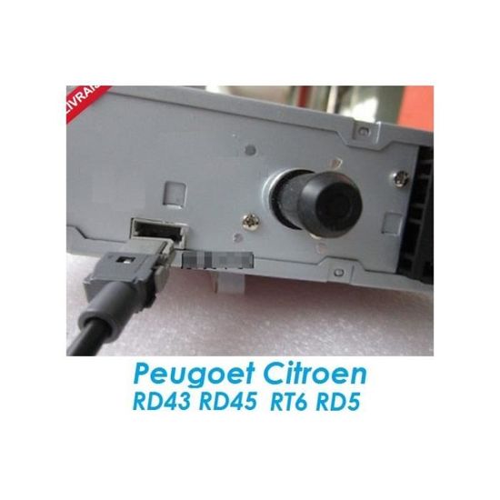 Câble USB Pour Autoradio Peugeot Citroën RD9 RD45 RD43 - Neuf Sous Emballage, Vendeur Pro - Compatible PSA