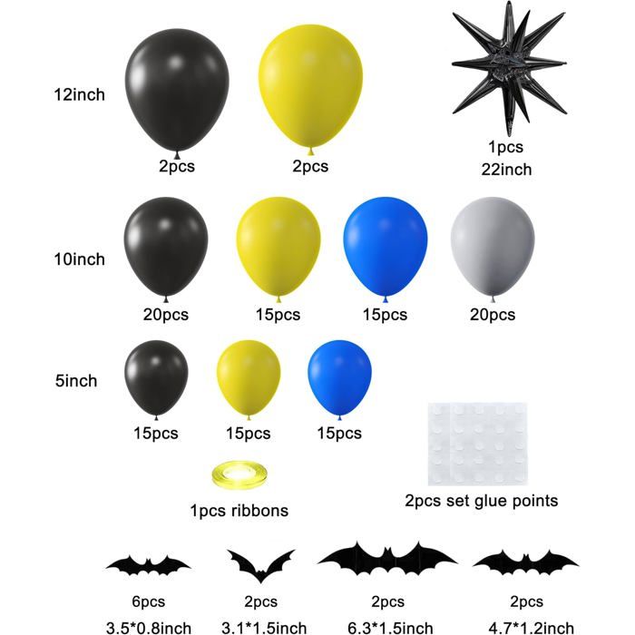 Kit de guirlande d'arche de ballons avec ruban de ballons, points de