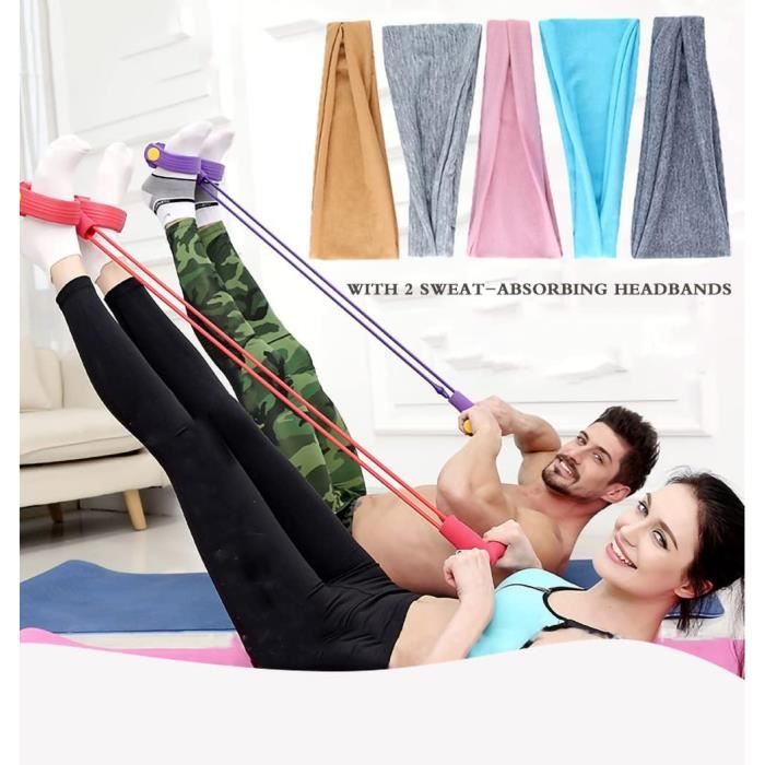 2023 21 Fitness Resistance Bands-4 Tube Pedal Ankle Puller,Yoga Handle Bands  Exerciser,Pedal Ankle Puller,Multifunction Tra[x9569] - Cdiscount Sport