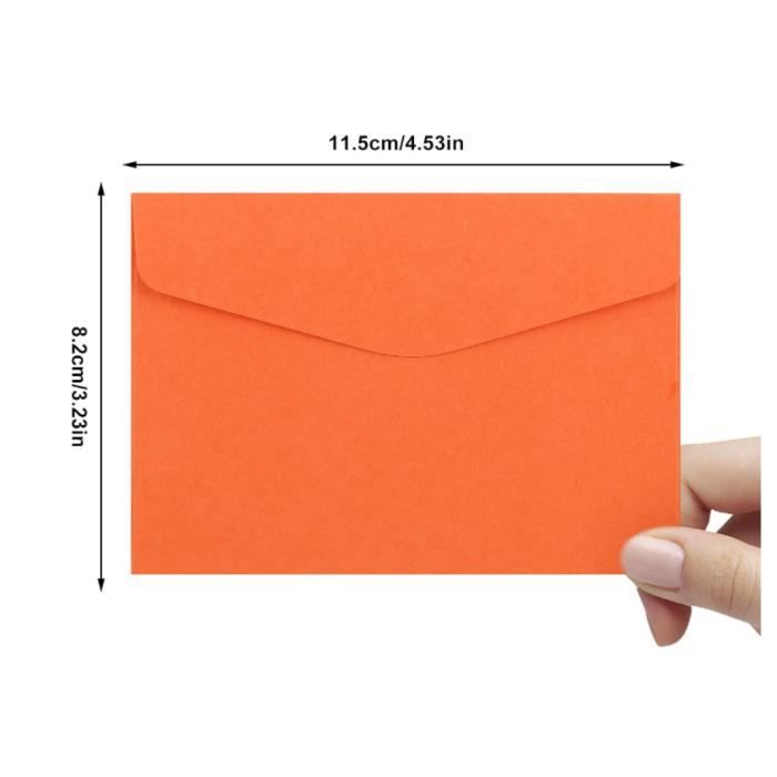 Mini Enveloppes Colorées - Lot De 70 En 14 Couleurs + 100 Autocollants - 11,5x8 Cm - Pour Mariage, Anniversaire, Cadeaux