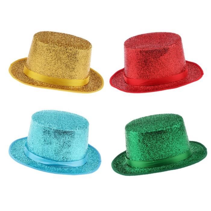 Casquette,Chapeau fantaisie à paillettes pour homme et femme,chapeau de  magicien brillant - Type Green - Cdiscount Prêt-à-Porter