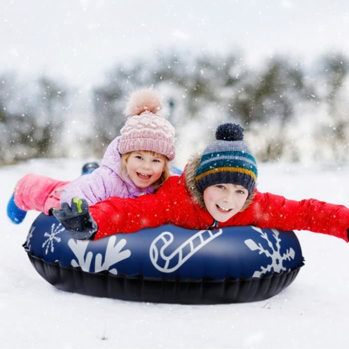 Tube à Neige Gonflable 33,5 Pouces - PVC Renforcé, Poignées, Pour Adultes, Glisse Facile Sur La Neige