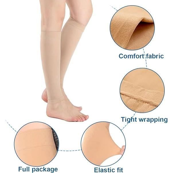 Chaussettes de compression cyclisme sans pieds pleines de tissu