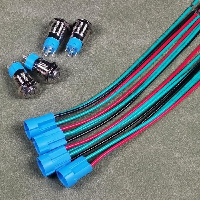 4Pcs 12Mm Spst Interrupteurs À Bouton Poussoir À Verrouillage ...