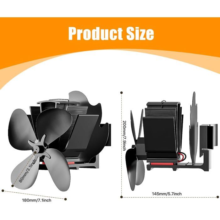 Ventilateur Radiateur Silencieux Magnétique - 3 Vitesses, Économie D'Énergie Pour Chauffage