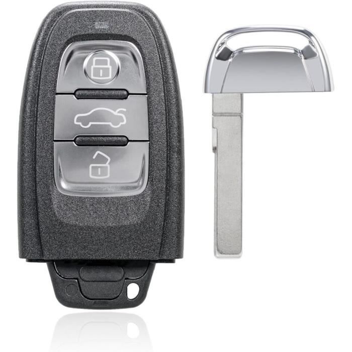 Clé Complète Avec Électronique à Programmer - Compatible Audi A4 S4 A5 S5 Q5 A6 A7 A8 3 Boutons 868 MHz
