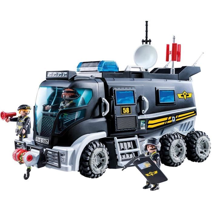 PLAYMOBIL - 9360 - City Action - Camion policiers d'élite avec sirène et  gyrophare