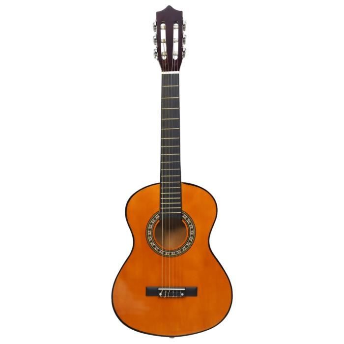 BLL Guitare classique pour débutants et enfants 3/4 36' tilleul