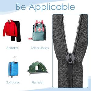 Lot De 15 Curseurs Réparation Fermeture Éclair - Universel Pour Vêtements Et Bagages