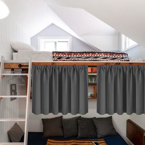 Rideau Occultant Court Thermique Isolant Anti Froid Et Chaleur Pour Petites  Fenêtres Tissu Impermeable Rideaux Cuisine - Cdiscount Maison