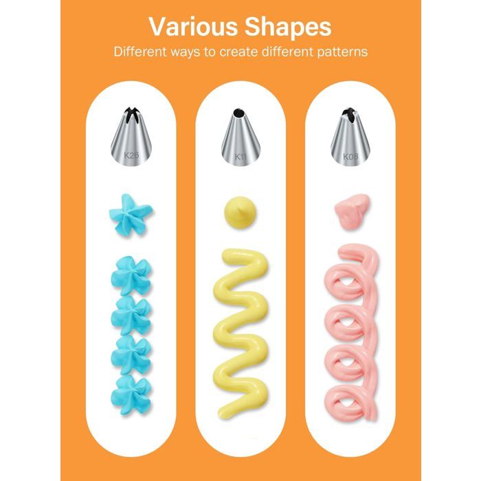 5 Pièces Grand Douilles Patisserie, Embouts De Glaçage Pour Poche à Douille, Pour Patisserie Et Décoration De Cupcakes