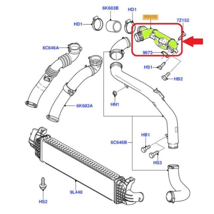 Tuyau Turbo Tuyau D'Admission Pour VW Passat B5 GP Berline 1.9 TDI