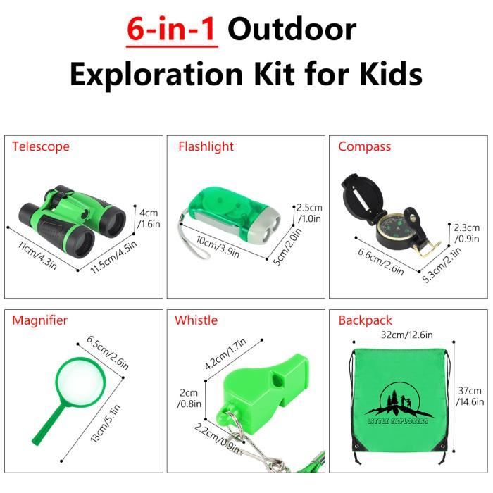 GTPHOM Kit Exploration Enfant 20 Pièces - Jouet 6 Ans Garçon, Jumelles  les Prix d'Occasion ou Neuf