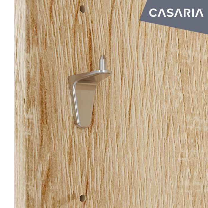 Étagère Bibliothèque CASARIA 5 Compartiments Chêne – 28x60x190 Cm – Meuble Rangement Salon, Chambre, Bureau