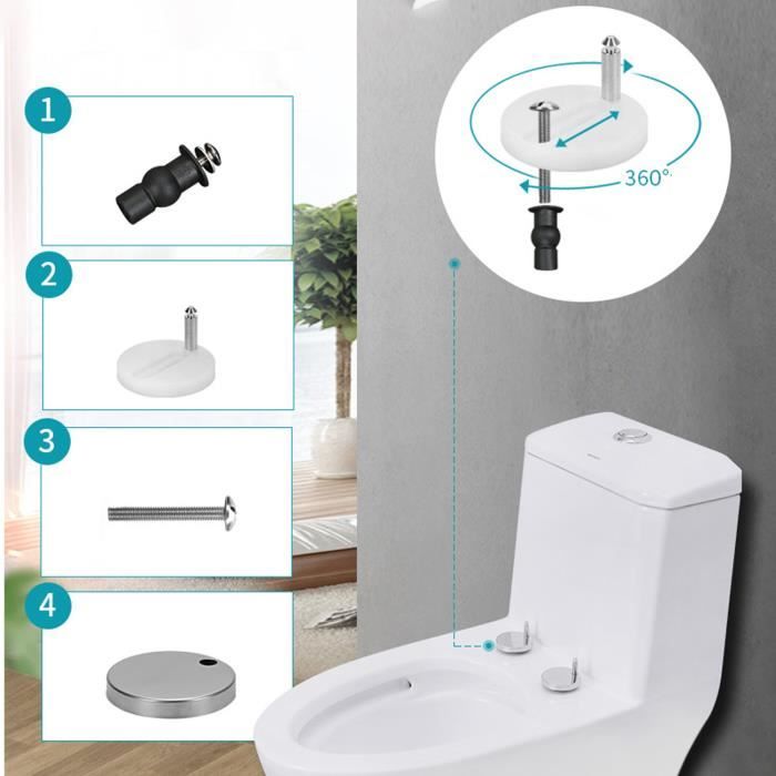 Abattant Wc En Bois Blanc Avec Kit De Fixation - Toute l'offre WC BUT