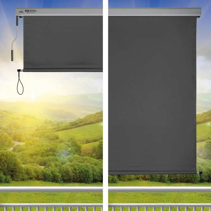 AUVYI Toile de Store Anthracite 4,5 x 3 m - Store de Balcon - Protection Solaire - Tissu Extérieur Imperméable de Qualité Supérieure