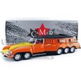 Voiture Miniature de Collection - CMR 1/18 - CITROEN DS - Mille Pattes Michelin - Orange / Yellow - CMR137-0