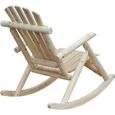 Fauteuil de Jardin Adirondack à Bascule Rocking Chair Style néo-rétro - Outsunny - Bois Naturel de pin-0