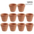 Pot de fleurs en terre cuite rouge avec trou, 10-12-20 pièces, jardinières en argile pour cactus et plantes s-0