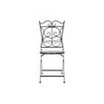 Lot de 2 chaises de jardin en fer forgé - PEGANE - Noir - Extérieur - Dimensions 39x93x50cm-0
