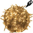 VOLTRONIC® Guirlande de 5 m - 50 LEDs - blanc-chaud - câble transparent