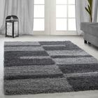 Tapis Shaggy Salon - BRIGITTE - Gris - 200 x 290 cm - 100% Polypropylène - SIMPEX