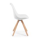 KAVE HOME Chaise Ralf, naturel et blanc