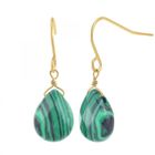 16547 Boucles d'oreilles SC Bohème ornées de deux pierres malachite