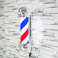 Pôle de barbier - Pôle de barbier à LED - LED Barber Sign Poteau d'éclairage rotatif Lumière vive