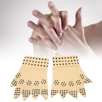 Atyhao Gants de compression pour l'arthrite 2 pièces gants de Compression arthrite demi-doigt prévenir le glissement réduire  90465
