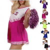 Costume cheerleader - Uniforme Pom Pom Girl - Rose - Tailles S, M, L et XL
