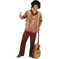 Déguisement hippie homme - Marque - Modèle - Noir - Or - Adulte