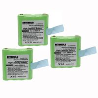 EXTENSILO 3x Batteries compatible avec MicroTalk 80, 85, 100, 110, 115, 200, 300, PR500, PR900 radio talkie-walkie (800mAh, 4,8V,