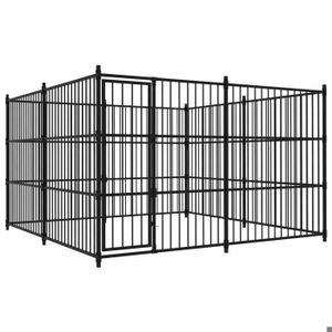 ENCLOS - CHENIL Chenil exterieur cage enclos parc animaux chien d exterieur pour chiens 300 x 300 x 185 cm