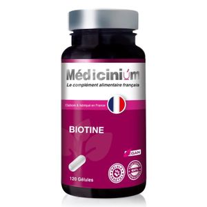 COMPLEMENTS ALIMENTAIRES - BEAUTE ONGLES ET CHEVEUX Médicinium BIOTINE, vitamine B8,120 gélules