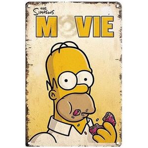 OBJET DÉCORATION MURALE Plaque Métallique Vintage Simpsons   20X30 Cm   Idée Cadeau Plaque Pour Les Passionnés De Bière, Décoration Murale Rétro, Ar[u2621]