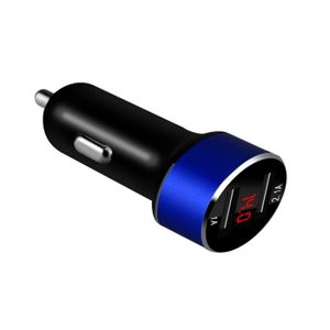 Neuf Double Prise Allume-Cigare Chargeur Voiture 5A 12-24V Noir