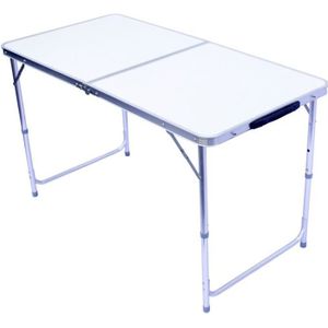 TABLE DE CAMPING Table pliante - Table de camping en aluminium 120x60cm - Table pliante multifonctions : Blanc