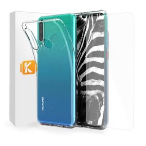 ACCESSOIRES SMARTPHONE Pack Huawei P30 Lite - 1 Coque Silicone + 1 Verre Trempé - KENUOS PRO - Transparent