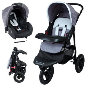 poussette bébé 4 roues convertible combiné 2 en 1