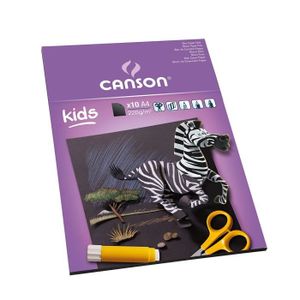 PAPIER PHOTO Bloc de papier noir CANSON Kids - 10 feuilles A4 2