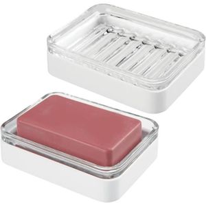 PORTE SAVON porte-savon eambou et verre (lot de 2) – range-savon pratique et écoresponsable – porte savon pour la salle de bain ou la cuisi161