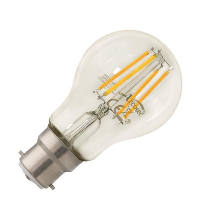 Ampoule Led Filament Culot B22 forme G45 4 Watt (éq 42 watts) Blanc Chaud