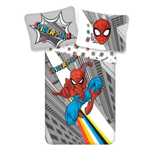 Parures drap plat - AC-Déco - Disney - Parure de lit en coton "Spider-Man : Pop art" - 140 x 200 cm