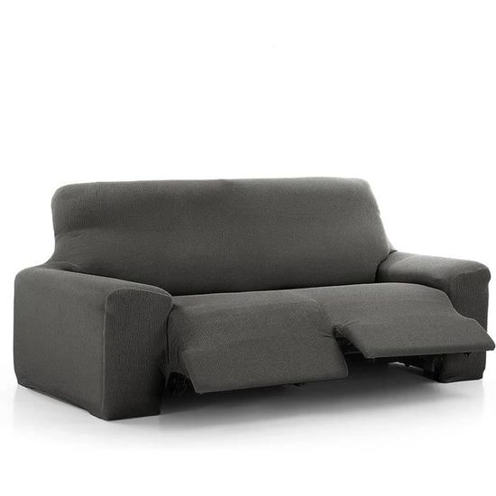 MAXIFUNDAS FUNDAS DE SOFA & CHAISE LONGUE -Relax 2 Seater Sofa Cover Slam, Grey Salvasofá Liquid