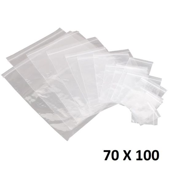 100 pcs Transparents (10 x 15cm) Sachets Zip Refermables Sachet