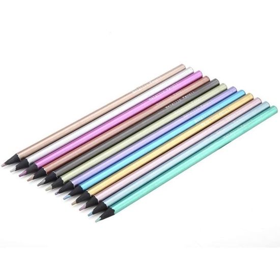 Ensemble de crayons de couleur Crayons de couleur métalliques non toxiques durables à la mode