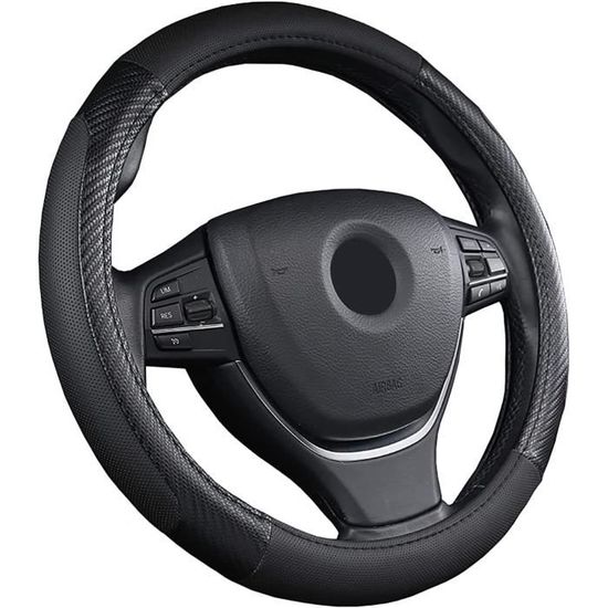 Couvre Volant Universel 37-38cm - Cuir Microfibre Antidérapant - Beige - Pour Voiture/SUV