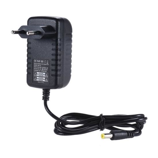 Alimentation 9V 1A Pour Pédale De Guitare - Centre Négatif, Câble 1m, Compatible BOSS/Behringer/etc.