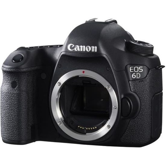 Appareil photo numérique Reflex Canon EOS 6D - Capteur plein format 20.2 MP - Wi-Fi - Noir